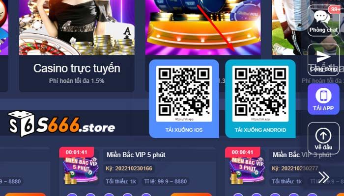 Hưởng dẫn tại app s666